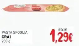 Crai Pasta sfoglia CRAI offerta