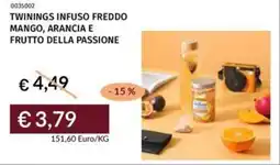 Twinings infuso freddo mango, arancia e frutto della passione