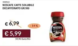 Prezzemolo e Vitale Nescafe caffe solubile decaffeinato offerta