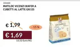Prezzemolo e Vitale Matilde vicenzi wafer a cubetti al latte offerta