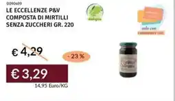 Prezzemolo e Vitale Le eccellenze p&v composta di mirtilli senza zuccheri offerta