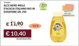 Prezzemolo e Vitale Alce nero miele d'acacia italiano bio in dosatore offerta