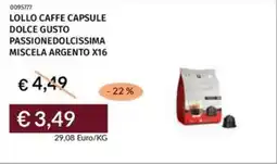 Prezzemolo e Vitale Lollo caffe capsule dolce gusto passionedolcissima miscela argento offerta