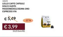 Prezzemolo e Vitale Lollo caffe capsule dolce gusto passionedolcissima oro espresso offerta