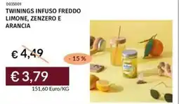 Prezzemolo e Vitale Twinings infuso freddo limone, zenzero e arancia offerta