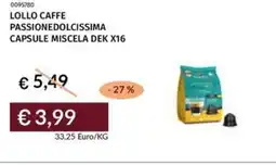 Prezzemolo e Vitale Lollo caffe passionedolcissima capsule miscela dek offerta