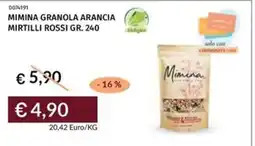 Prezzemolo e Vitale Mimina granola arancia mirtilli rossi offerta