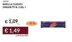 Prezzemolo e Vitale Barilla classici spaghetti n. 5 offerta