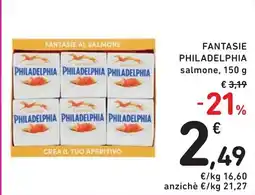 Spazio Conad Fantasie Philadelphia salmone offerta