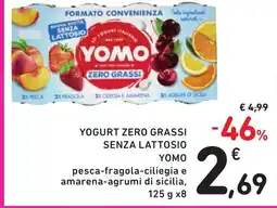 Spazio Conad Yogurt zero grassi senza lattosio YOMO offerta