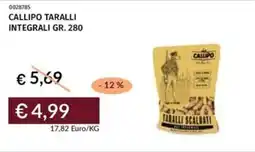 Prezzemolo e Vitale Callipo taralli integrali offerta