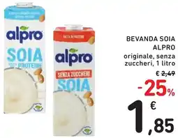 Spazio Conad Bevanda Soia Alpro originale, senza zuccheri offerta