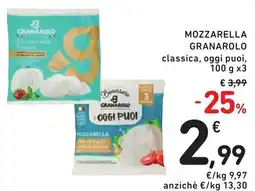 Spazio Conad Mozzarella granarolo classica, oggi puoi offerta