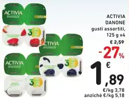 Spazio Conad ACTIVIA DANONE gusti assortiti offerta