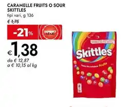 Bennet Caramelle fruits o sour SKITTLES offerta