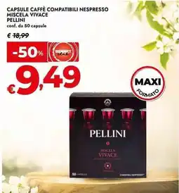 Bennet Capsule caffè compatibili nespresso miscela vivace PELLINI offerta
