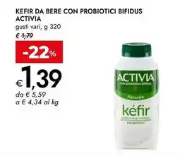 Bennet Kefir da bere con probiotici bifidus ACTIVIA offerta