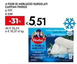 Bennet 4 Fiori di merluzzo surgelati CAPITAN FINDUS offerta