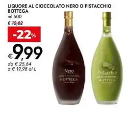 Bennet Liquore al cioccolato nero o pistacchio BOTTEGA offerta
