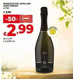 Bennet Prosecco doc extra dry musti nobilis offerta