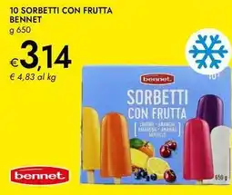 Bennet 10 sorbetti con frutta BENNET offerta