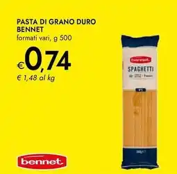 Bennet Pasta di grano duro BENNET offerta