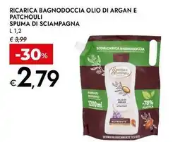 Bennet Ricarica bagnodoccia olio di argan e patchouli SPUMA DI SCIAMPAGNA offerta