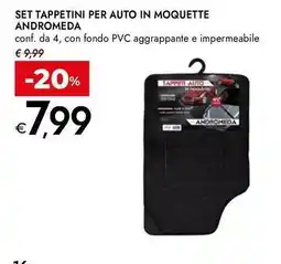 Bennet Set tappetini per auto in moquette andromeda offerta