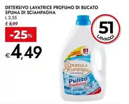 Bennet Detersivo lavatrice profumo di bucato SPUMA DI SCIAMPAGNA offerta
