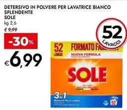 Bennet Detersivo in polvere per lavatrice bianco splendente SOLE offerta