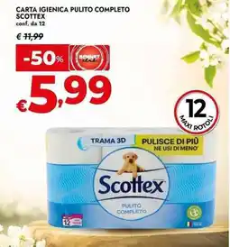 Bennet Carta igienica pulito completo SCOTTEX offerta