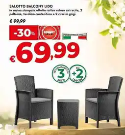 Bennet Salotto balcony lido offerta