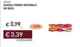Prezzemolo e Vitale Auriga tonno naturale offerta