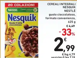 Spazio Conad Cereali integrali NESQUIK NESTLÉ offerta