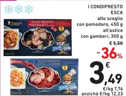 Spazio Conad I condipresto esca allo scoglio con pomodoro all'astice con gamberi offerta