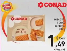 Spazio Conad BISCOTTI CONAD per latte offerta