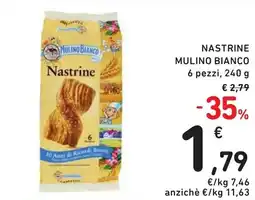 Spazio Conad Nastrine Mulino Bianco 6 pezzi offerta