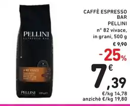 Spazio Conad Caffè espresso bar PELLINI n 82 vivace in grani offerta