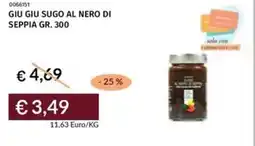 Prezzemolo e Vitale Giu giu sugo al nero di seppia offerta