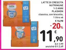 Spazio Conad Latte di crescita nutrimune 1-3 anni PLASMON offerta