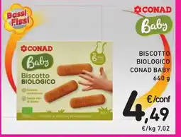 Spazio Conad Biscotto biologico CONAD BABY offerta