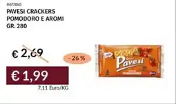 Prezzemolo e Vitale Pavesi crackers pomodoro e aromi offerta