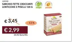 Prezzemolo e Vitale Sarchio fette croccanti lenticchie e piselli offerta