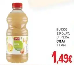 Crai Succo e polpa di pera CRAI offerta