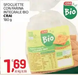 Crai Sfogliette con farina integrale bio CRAI offerta