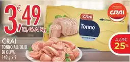 Crai Crai tonno all'olio di oliva offerta