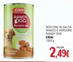 Crai Bocconi in salsa manzo e verdure randy dog CRAI offerta