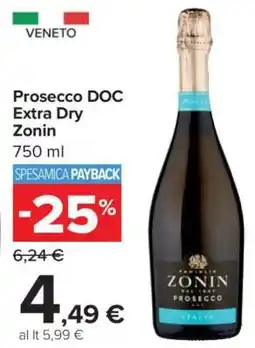 Carrefour Prosecco DOC Extra Dry Zonin offerta
