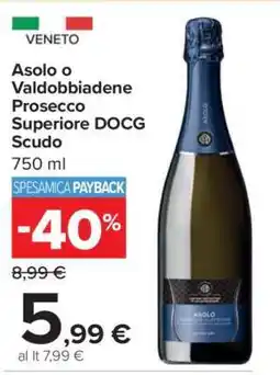 Carrefour Asolo o Valdobbiadene Prosecco Superiore DOCG Scudo offerta