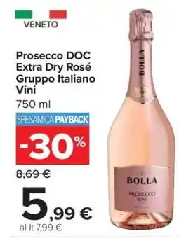 Carrefour Prosecco DOC Extra Dry Rosé Gruppo Italiano Vini offerta